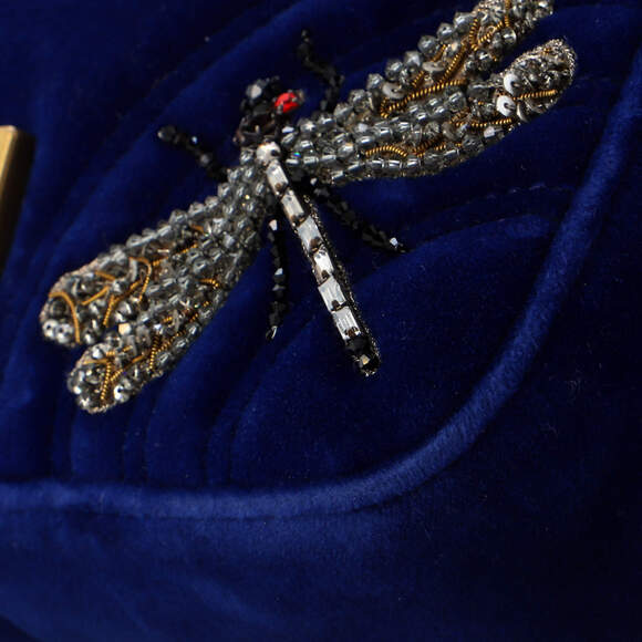 Gucci Gg Marmont Flap Bag Embellished #124873G11B - Picture 7 of 9